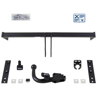 Brink Tilhengerkobling avtagbart inkl. TowTec E-sett 7polet Universal