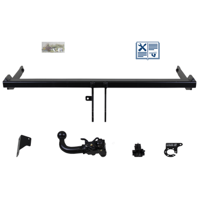 AUTO-HAK Tilhengerkobling avtagbart inkl. TowTec E-sett 7polet Universal
