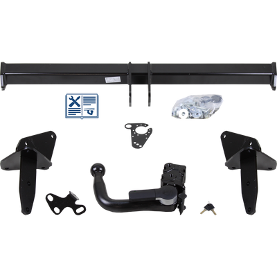 GDW Tilhengerkobling avtagbart inkl. TowTec E-sett 7polet Universal