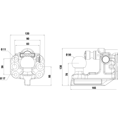 Universalt kulehode 2-hulls/4-hulls
