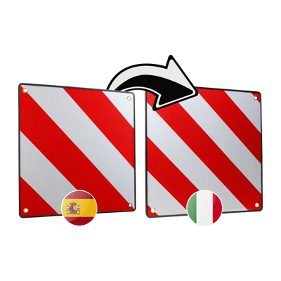 Varselskilt for Spania og Italia